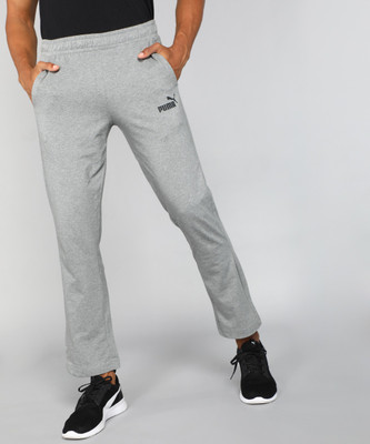 PUMA ESS Jersey Pants OP Solid Men Grey Track Pants