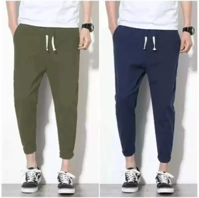 RDX Solid Men Green, Blue Track Pants