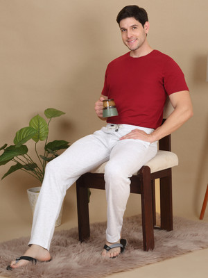 SWEET DREAMS Solid Men White Track Pants
