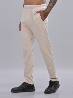 WEXFORD Solid Men Beige Track Pants