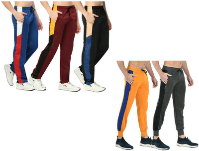 KAVYA Solid Men Multicolor Track Pants