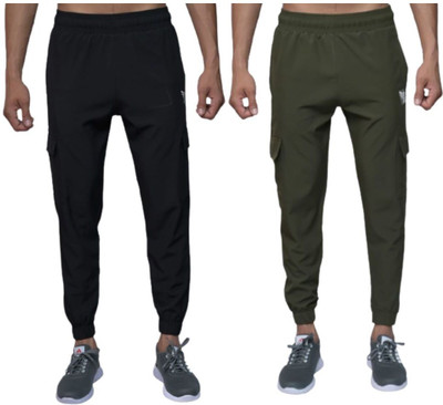 J FLISE Solid Men Multicolor Track Pants
