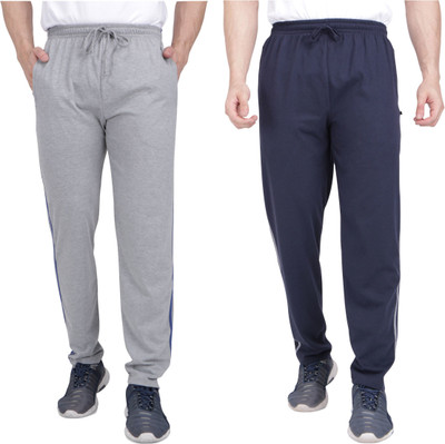 NEO GARMENTS Solid Men Grey, Dark Blue Track Pants