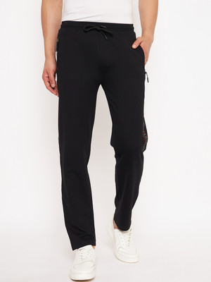 DUKE Solid Men Black Track Pants