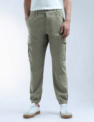 FLYING MACHINE Solid Men Beige Track Pants