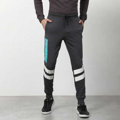 abof by Aditya Birla Printed Men Grey Track Pants