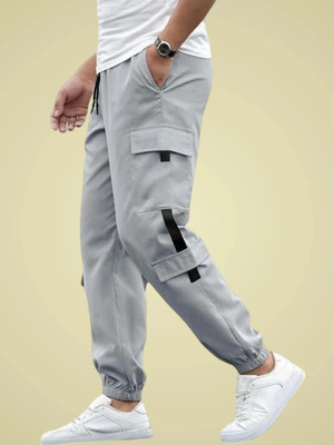 GIBBONTE Self Design Men Grey Track Pants