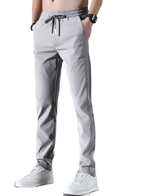 Symvi Solid Men Black Track Pants