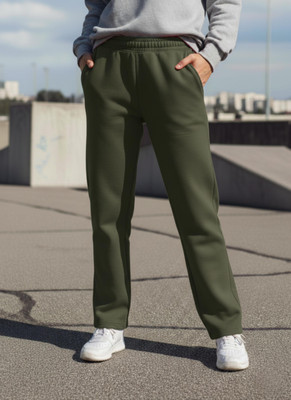 MACK JONNEY Solid Women Olive Track Pants