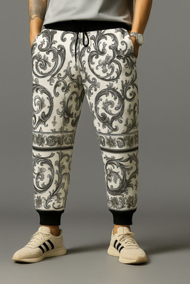 Soul Beez Printed Men White, Black Track Pants