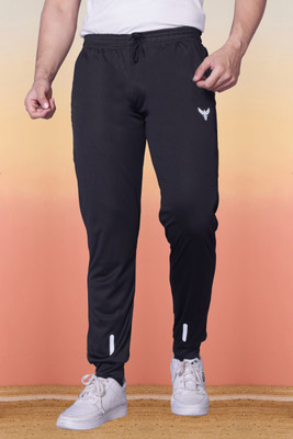 BARVALIYA Solid Men Black Track Pants