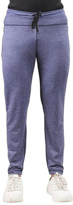 24 Street Solid Men Blue Track Pants