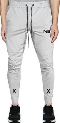NB NICKY BOY Solid Men Grey Track Pants