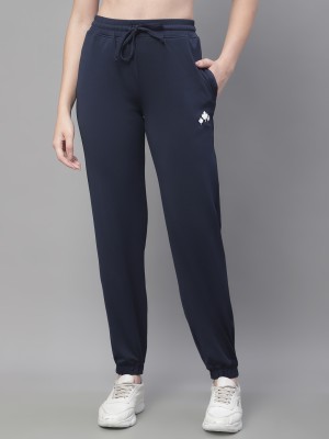 moonaah Solid Women Dark Blue Track Pants