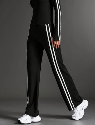 Dockstreet Striped Women White, Black Track Pants