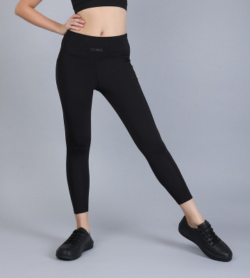 Luxora Solid Women Black Tights
