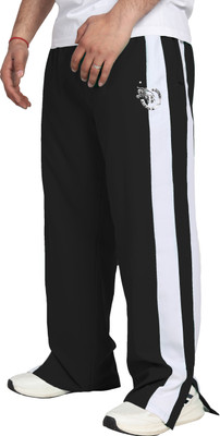 HoC Striped Men Black Track Pants