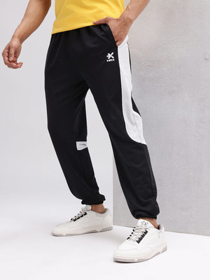 HRX by Hrithik Roshan Colorblock Men Black Track Pants