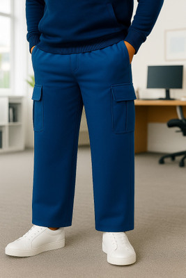 VIshalknitwears Solid Men Blue Track Pants