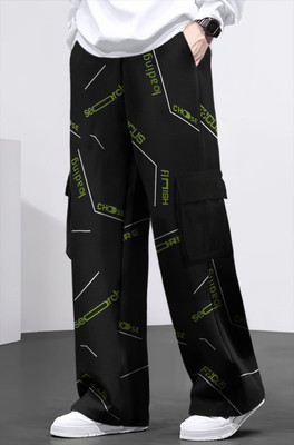 TRIPR Printed Men Black, Green Track Pants