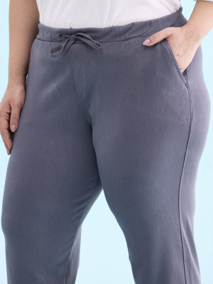 GO COLORS Solid Women Grey Track Pants