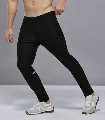 TECHNOSPORT Solid Men Black Track Pants