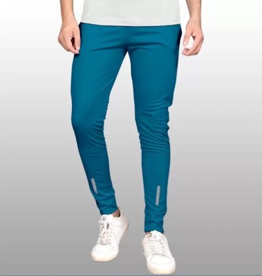 GAJAVU Solid Men Blue Track Pants