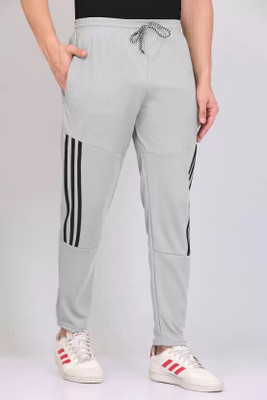 GAJVU Striped Men Grey Track Pants