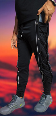 markview Solid Men Black Track Pants