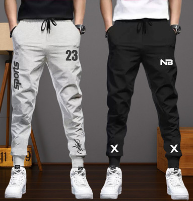 Conway Printed Men Black, Grey Track Pants