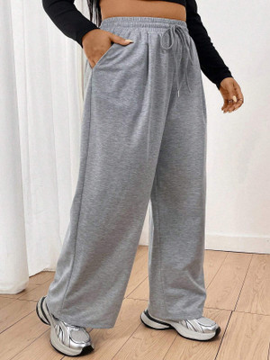 TRUFFLEGUM Loose Fit Women Grey Trousers