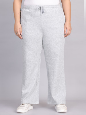 moonaah Solid Women Grey Track Pants