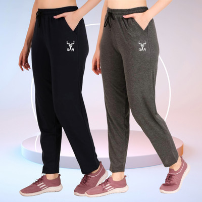 GAA Printed Women Black Track Pants