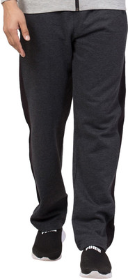 Bouyz Solid Men Grey, Black Track Pants