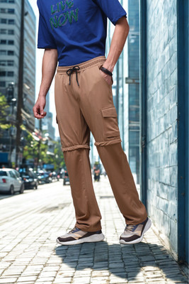 MADSTO Solid Men Brown Track Pants