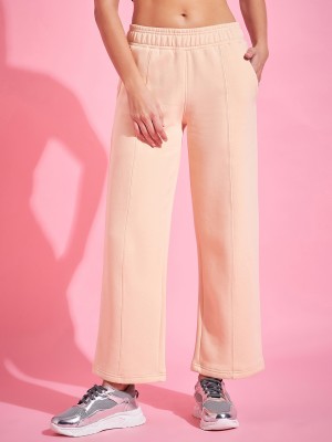 98 Degree North Solid Women Pink Track Pants