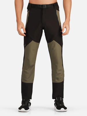 TREKIT Colorblock Men Black Track Pants