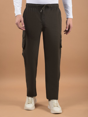CANTABIL Solid Men Dark Green Track Pants
