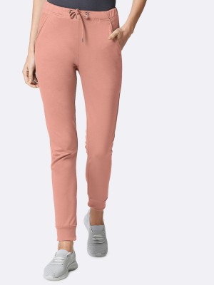 BEWAKOOF Solid Women Pink Track Pants