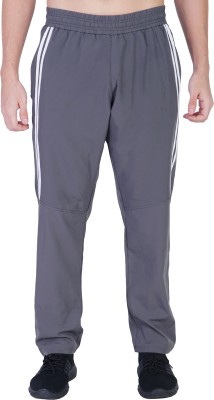 CREATARO YOUR LIFE Striped Men Silver Track Pants