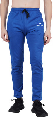 Wrodss Solid Men Light Blue Track Pants