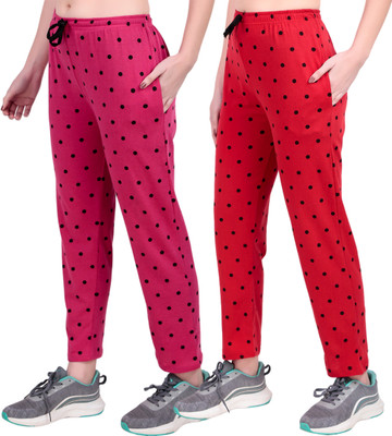 JECKWARD Polka Print Women Multicolor Track Pants