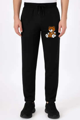 LARRY & EVA Printed Men Black Track Pants
