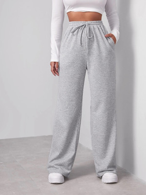 Dockstreet Solid Women Grey Track Pants