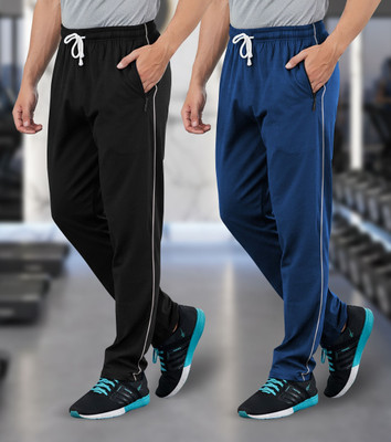 HouseOfCommon Solid Men Black, Blue Track Pants