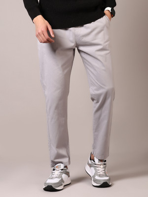 V-MART Solid Men Grey Track Pants