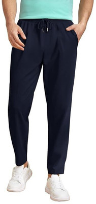 vastram fusion Solid Men Black Track Pants
