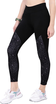 Lactra Printed Women Black Track Pants