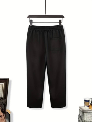 Dockstreet Loose Fit Men Black Trousers