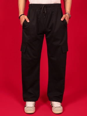 Inject Solid Men & Women Black Track Pants